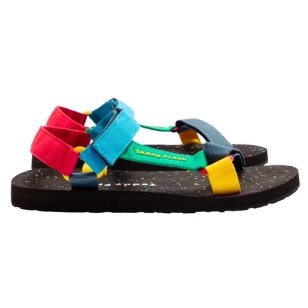 Teddy Fresh color block sandals. Size M9.